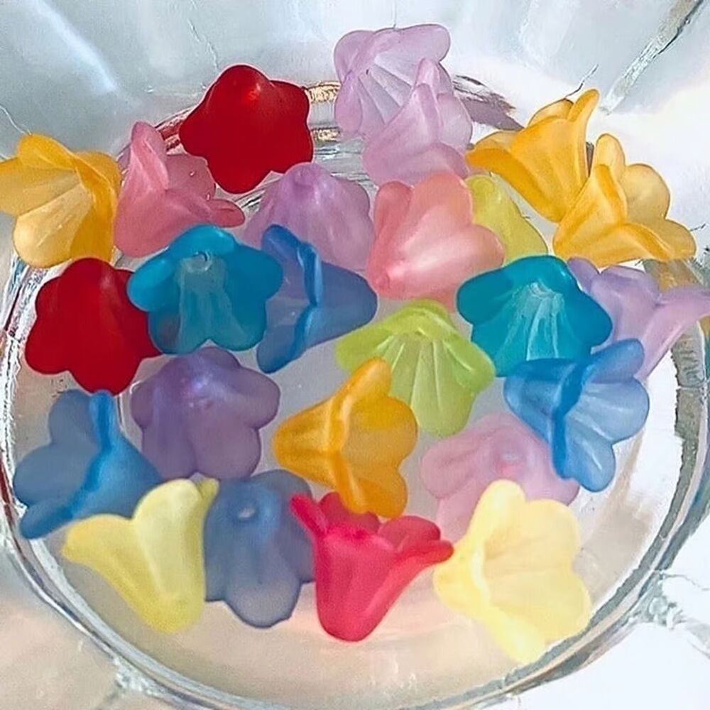 25pcs Beads for Jewelry #16001 Lucite Tulip Flowers
